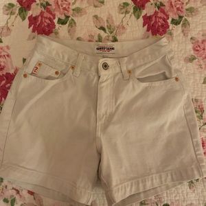 White Guess Denim Shorts